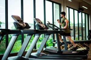 Man on a treadmill